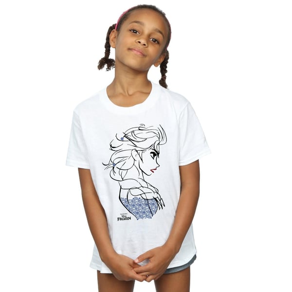 Disney Girls Frozen Elsa Sketch Cotton T-Shirt