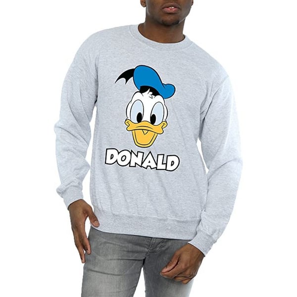 Disney Mens Donald Duck Face Sweatshirt