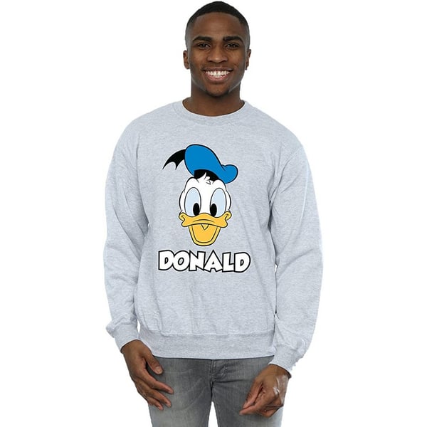 Disney Mens Donald Duck Face Sweatshirt