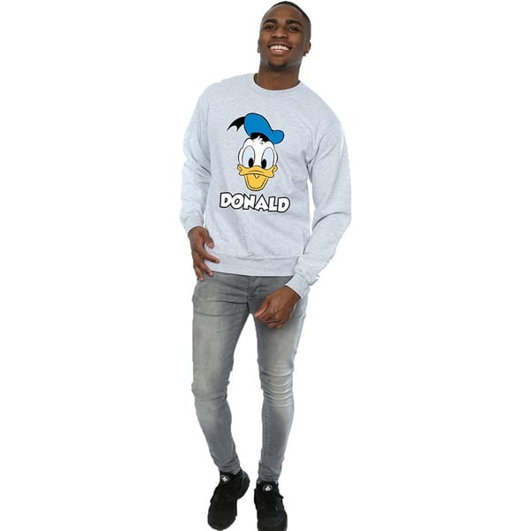 Disney Mens Donald Duck Face Sweatshirt