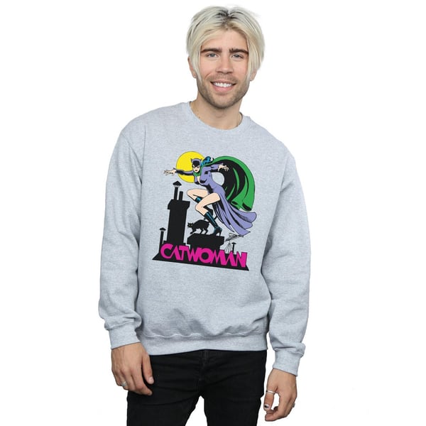 DC Comics Mens Catwoman Text Logo Sweatshirt