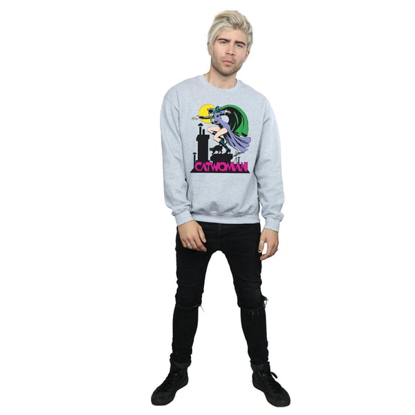 DC Comics Mens Catwoman Text Logo Sweatshirt