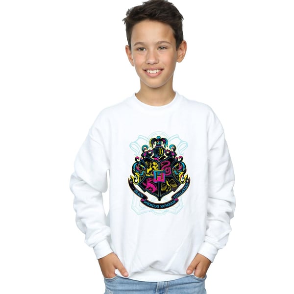 Harry Potter Boys Neon Hogwarts Crest Sweatshirt