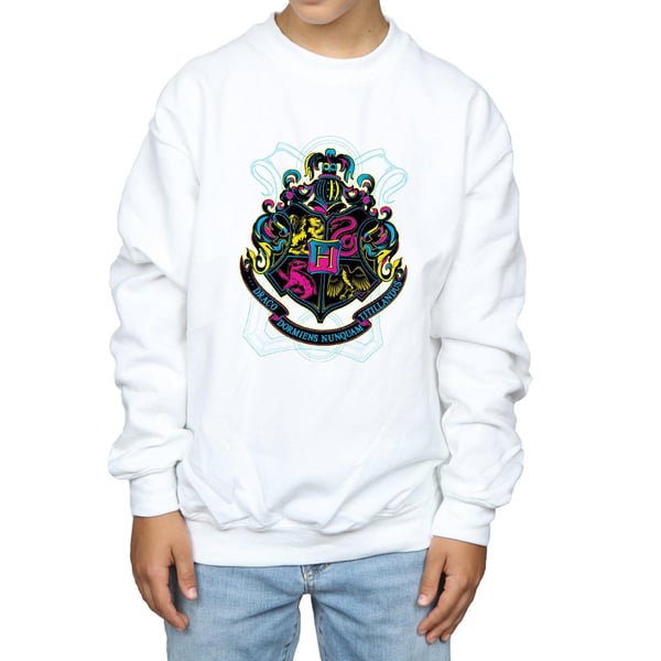 Harry Potter Boys Neon Hogwarts Crest Sweatshirt