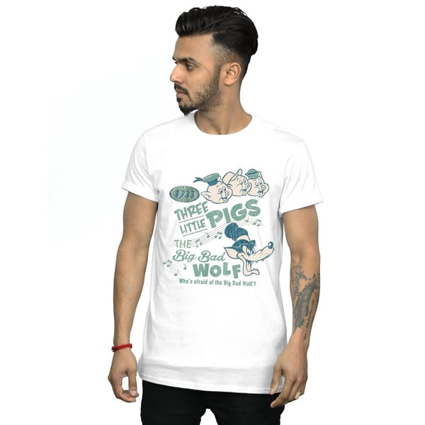 Disney Mens Three Little Pigs Who´s Afraid Of The Big Bad Wolf T-Shirt