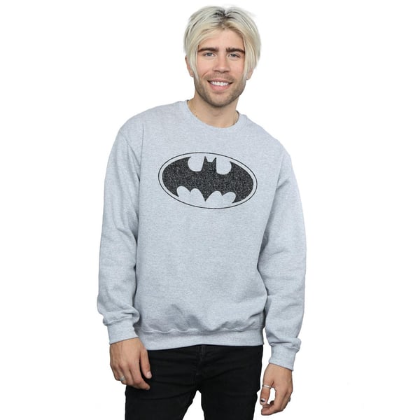 DC Comics Mens Batman One Colour Logo Sweatshirt