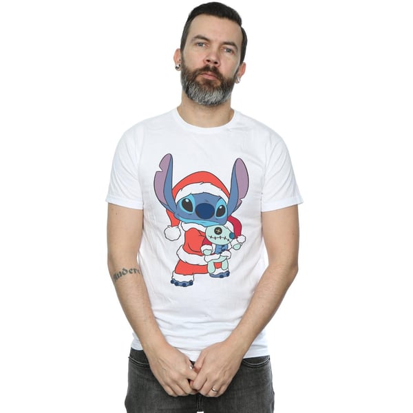 Disney Mens Lilo And Stitch Stitch Christmas T-Shirt