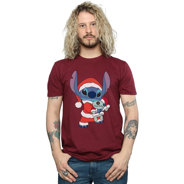 Disney Mens Lilo And Stitch Stitch Christmas T-Shirt