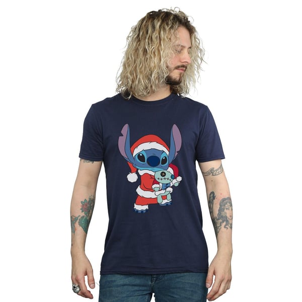 Disney Mens Lilo And Stitch Stitch Christmas T-Shirt