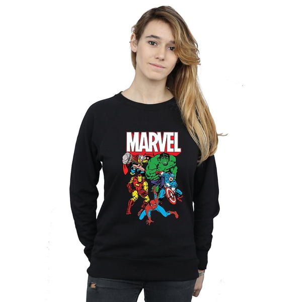 Marvel Comics Sweatshirt til kvinder/damer med gruppeskud
