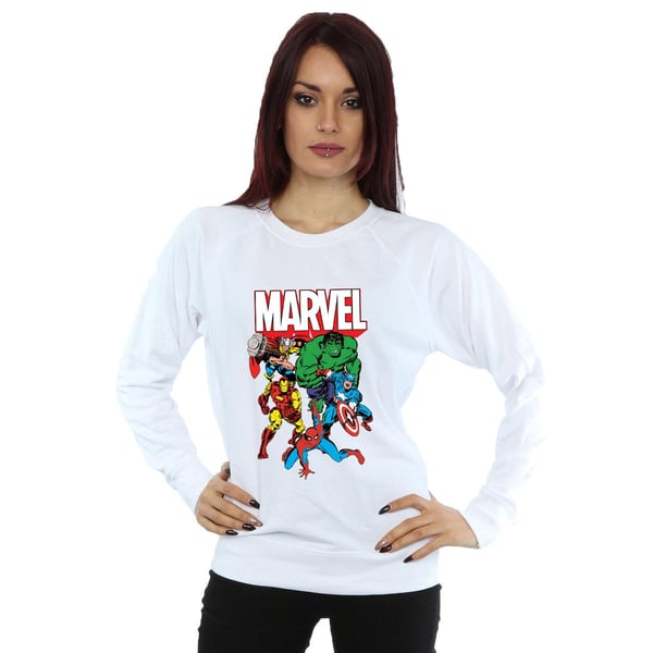 Marvel Comics Sweatshirt til kvinder/damer med gruppeskud