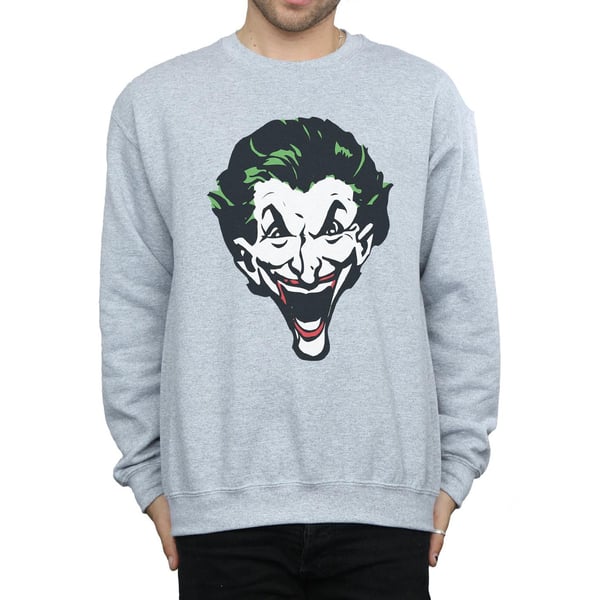 DC Comics Mens The Joker Big Face Sweatshirt