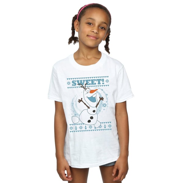 Disney Girls Frozen Olaf Sweet Christmas Cotton T-Shirt