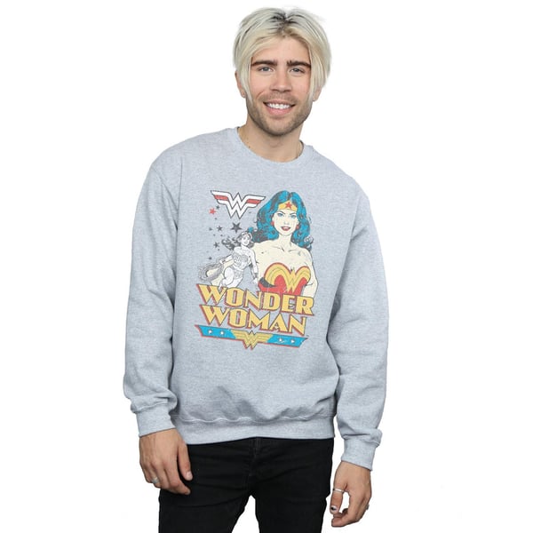 DC Comics Mens Wonder Woman Posing Sweatshirt