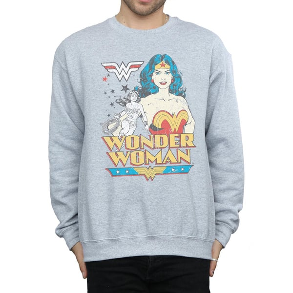 DC Comics Mens Wonder Woman Posing Sweatshirt