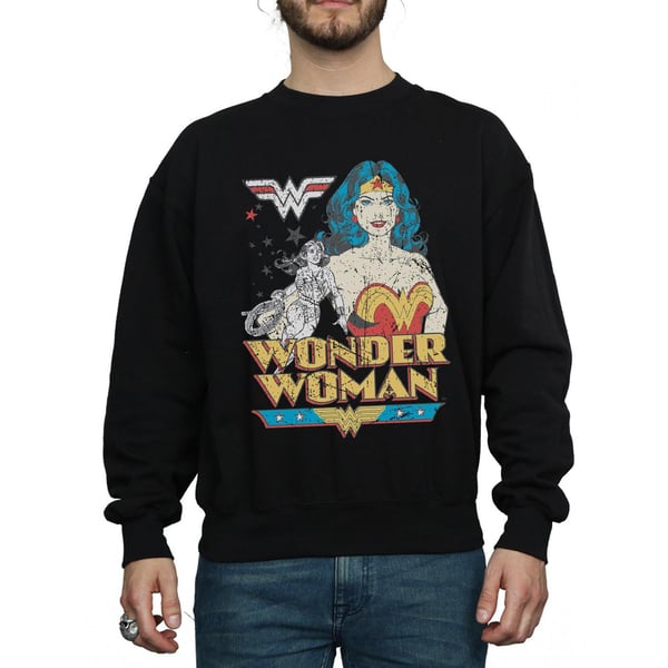 DC Comics Mens Wonder Woman Posing Sweatshirt