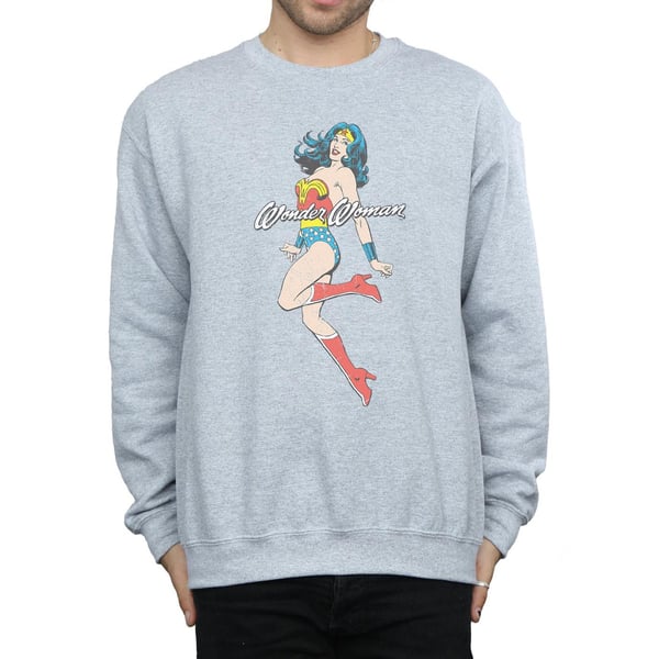 DC Comics Mens Wonder Woman Jump Sweatshirt
