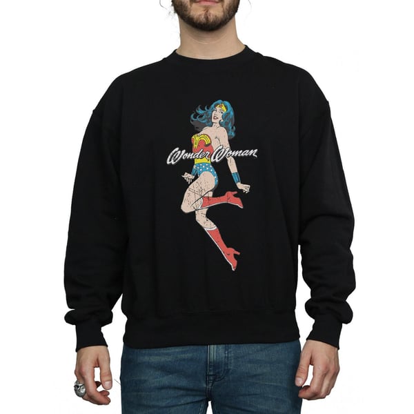 DC Comics Mens Wonder Woman Jump Sweatshirt