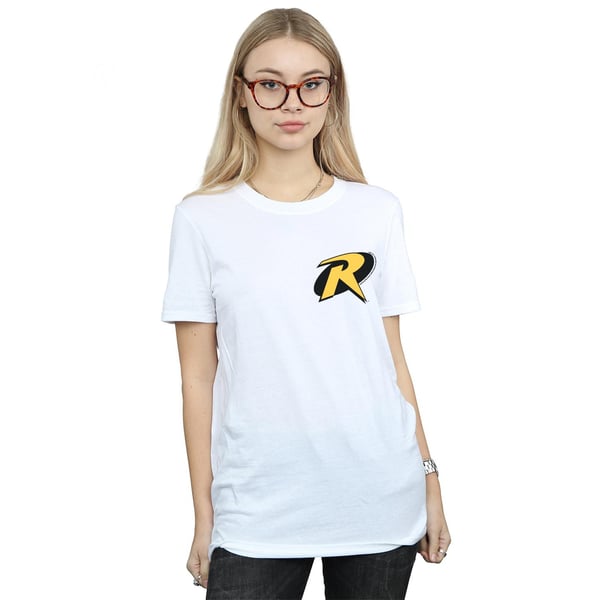 DC Comics Womens/Ladies Batman Robin Logo Cotton Boyfriend T-Shirt