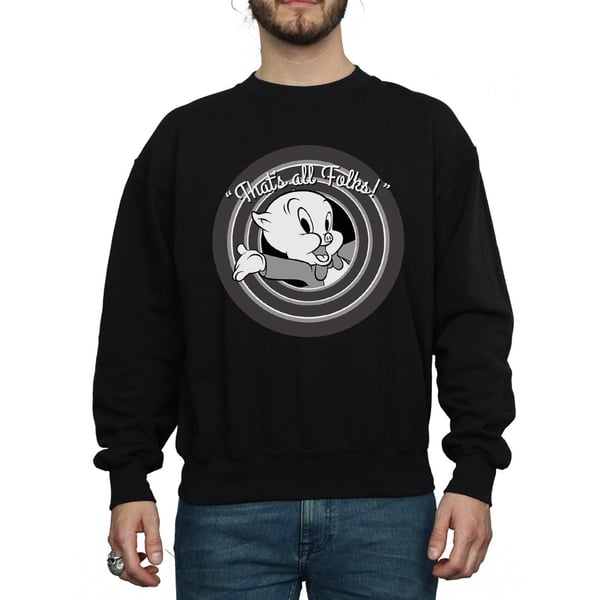 Looney Tunes Mens That´s All Folks Porky Pig Sweatshirt