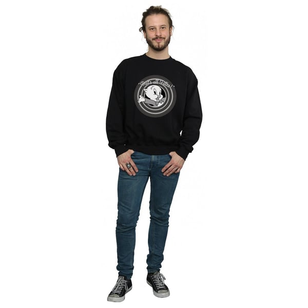 Looney Tunes Mens That´s All Folks Porky Pig Sweatshirt