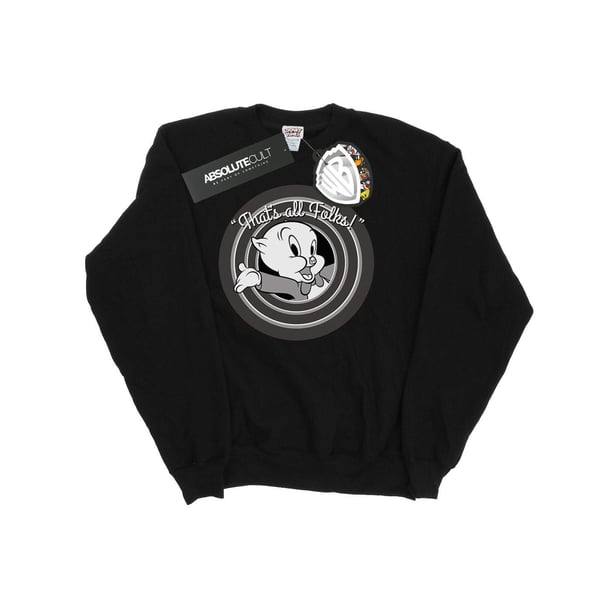 Looney Tunes Mens That´s All Folks Porky Pig Sweatshirt
