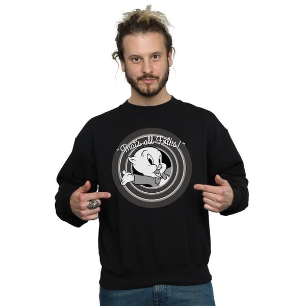 Looney Tunes Mens That´s All Folks Porky Pig Sweatshirt