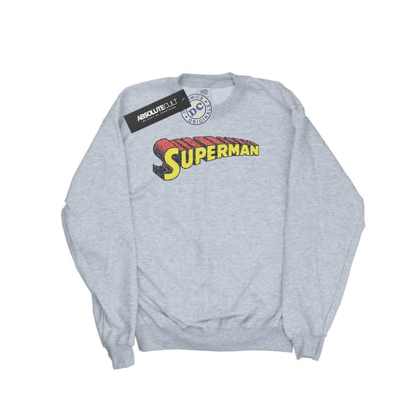 DC Comics Herr Superman Teleskopisk Crackle Logo Tröja
