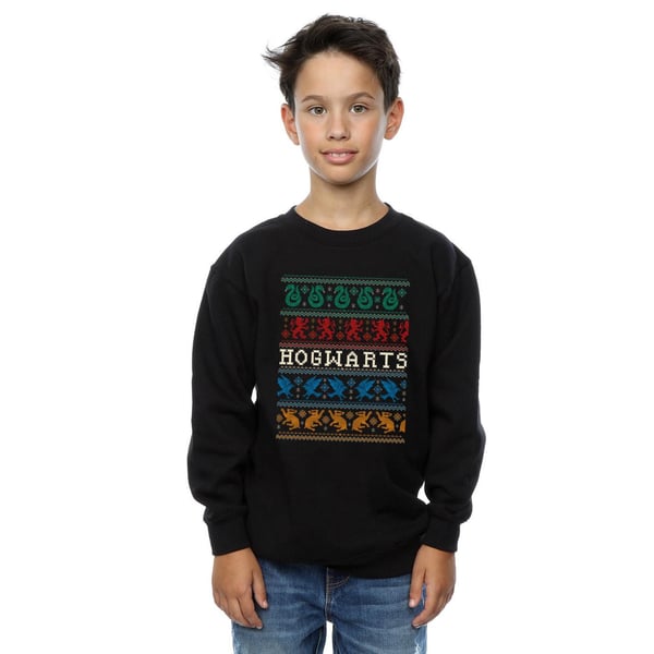 Harry Potter Boys Christmas Fair Isle Houses Sweatshirt