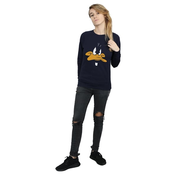 Looney Tunes Womens/Ladies Daffy Duck Face Sweatshirt