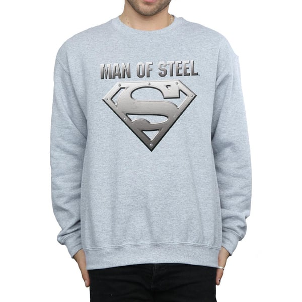 DC Comics Mens Superman Man Of Steel Shield Sweatshirt