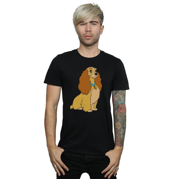 Disney Mens Lady And The Tramp Lady Spaghetti Heart T-Shirt