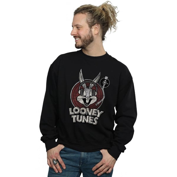 Looney Tunes Mens Bugs Bunny Circle Logo Sweatshirt
