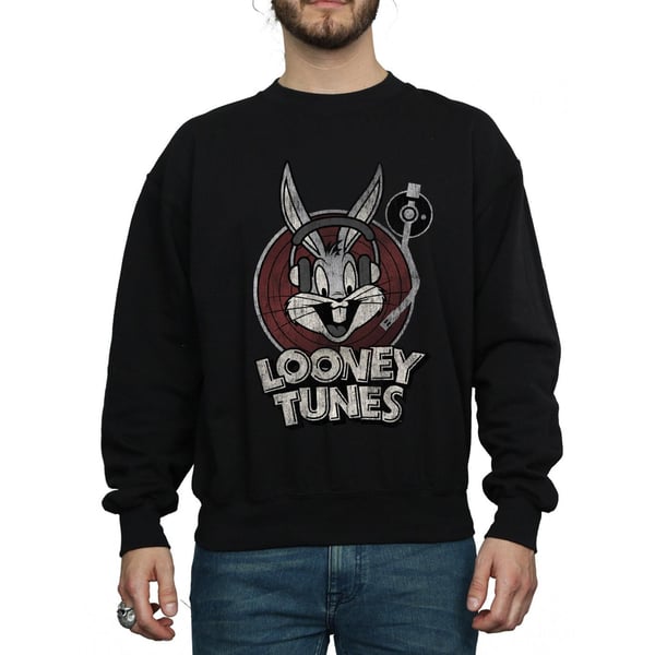 Looney Tunes Mens Bugs Bunny Circle Logo Sweatshirt