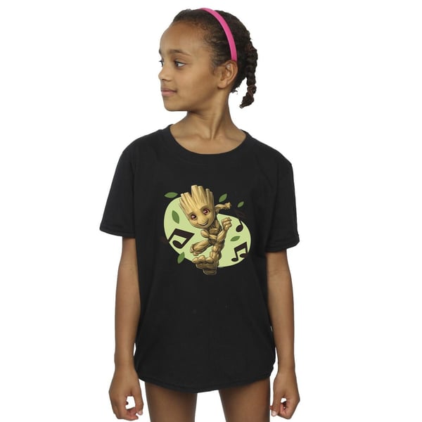 Marvel Girls Guardians Of The Galaxy Groot Musical Notes Cotton T-Shirt