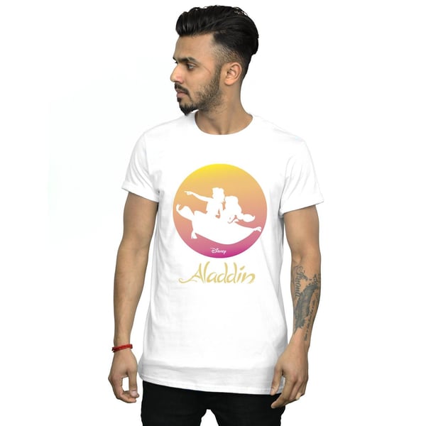 Disney Mens Aladdin Flying Sunset T-Shirt