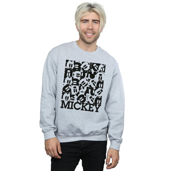 Disney Mens Mickey Mouse Grid Sweatshirt