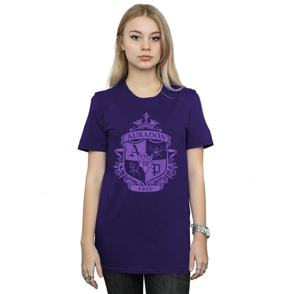 Disney Womens/Ladies The Descendants Auradon Prep Crest Cotton Boyfriend T-Shirt