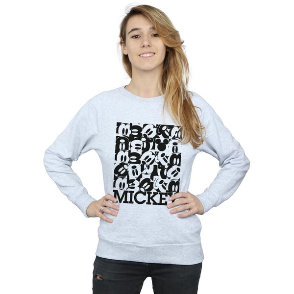 Disney Womens/Ladies Mickey Mouse Grid Sweatshirt