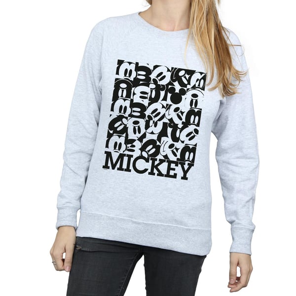 Disney Womens/Ladies Mickey Mouse Grid Sweatshirt