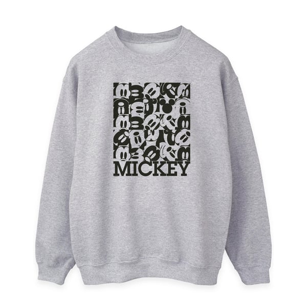 Disney Womens/Ladies Mickey Mouse Grid Sweatshirt