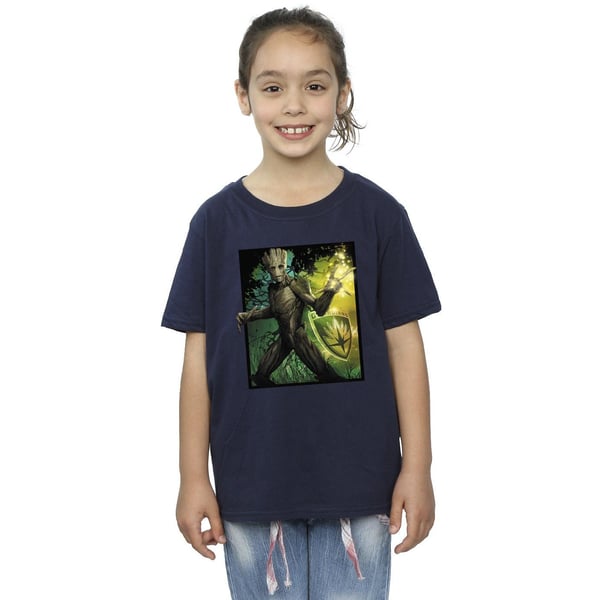 Marvel Girls Guardians Of The Galaxy Groot Forest Energy Cotton T-Shirt