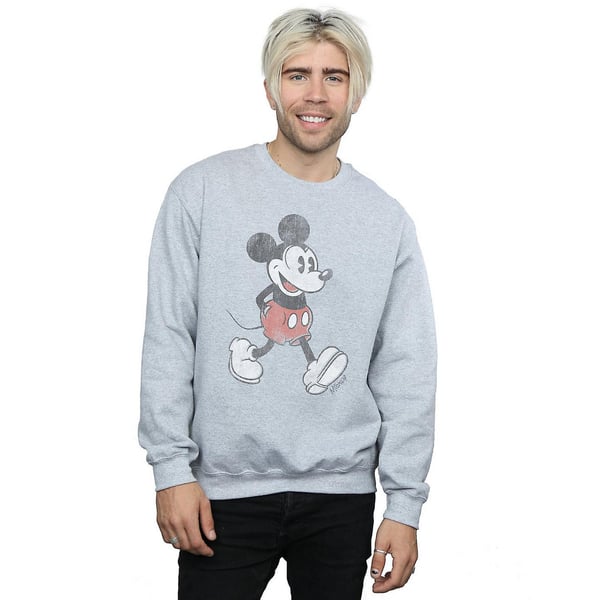 Disney Mens Walking Mickey Mouse Sweatshirt