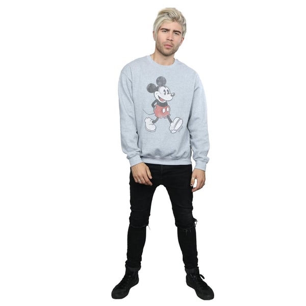 Disney Mens Walking Mickey Mouse Sweatshirt