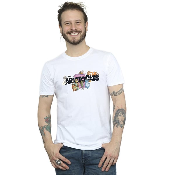 Disney Mens The Aristocats Music Logo T-Shirt