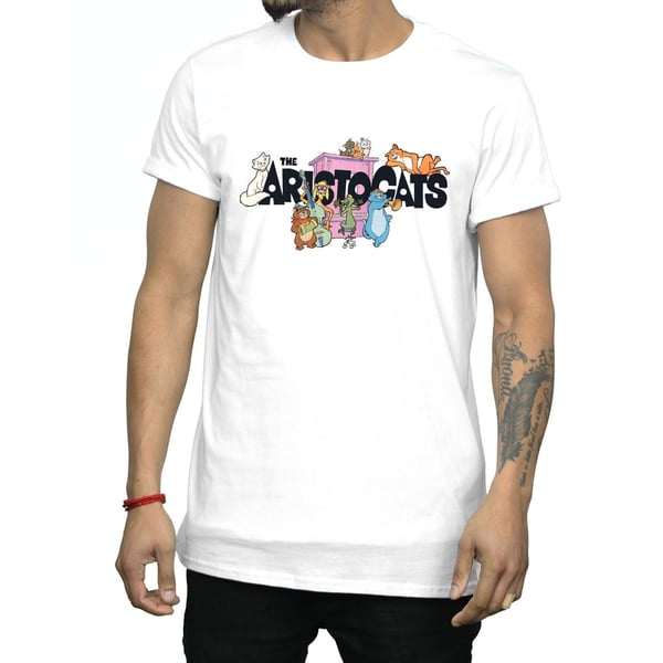 Disney Mens The Aristocats Music Logo T-Shirt