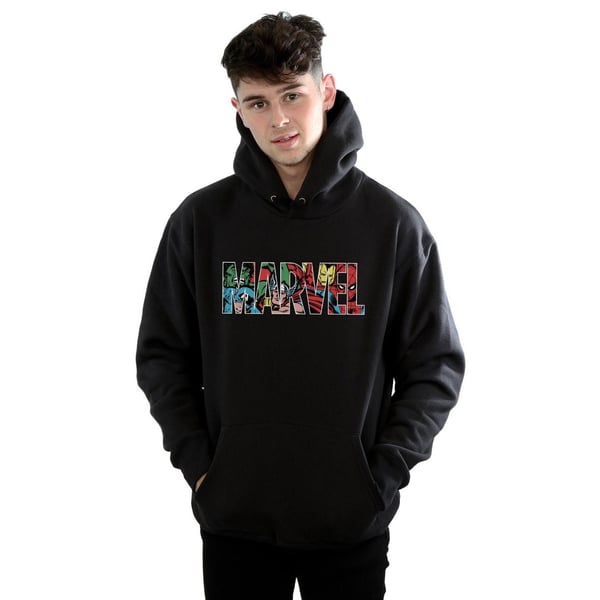 Marvel Comics Mens Infill Logo Hoodie