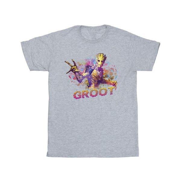 Marvel Girls Guardians Of The Galaxy Abstract Groot Cotton T-Shirt