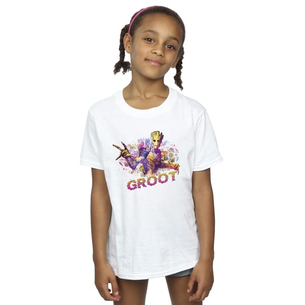 Marvel Girls Guardians Of The Galaxy Abstract Groot Cotton T-Shirt