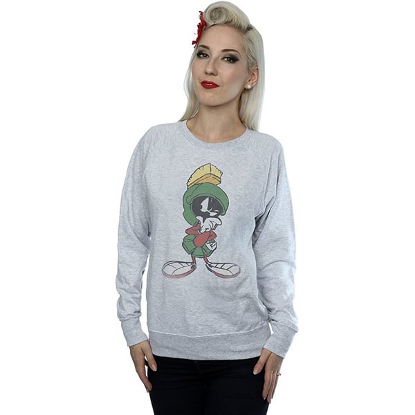 Looney Tunes Womens/Ladies Marvin The Martian Pose Heather Sweatshirt